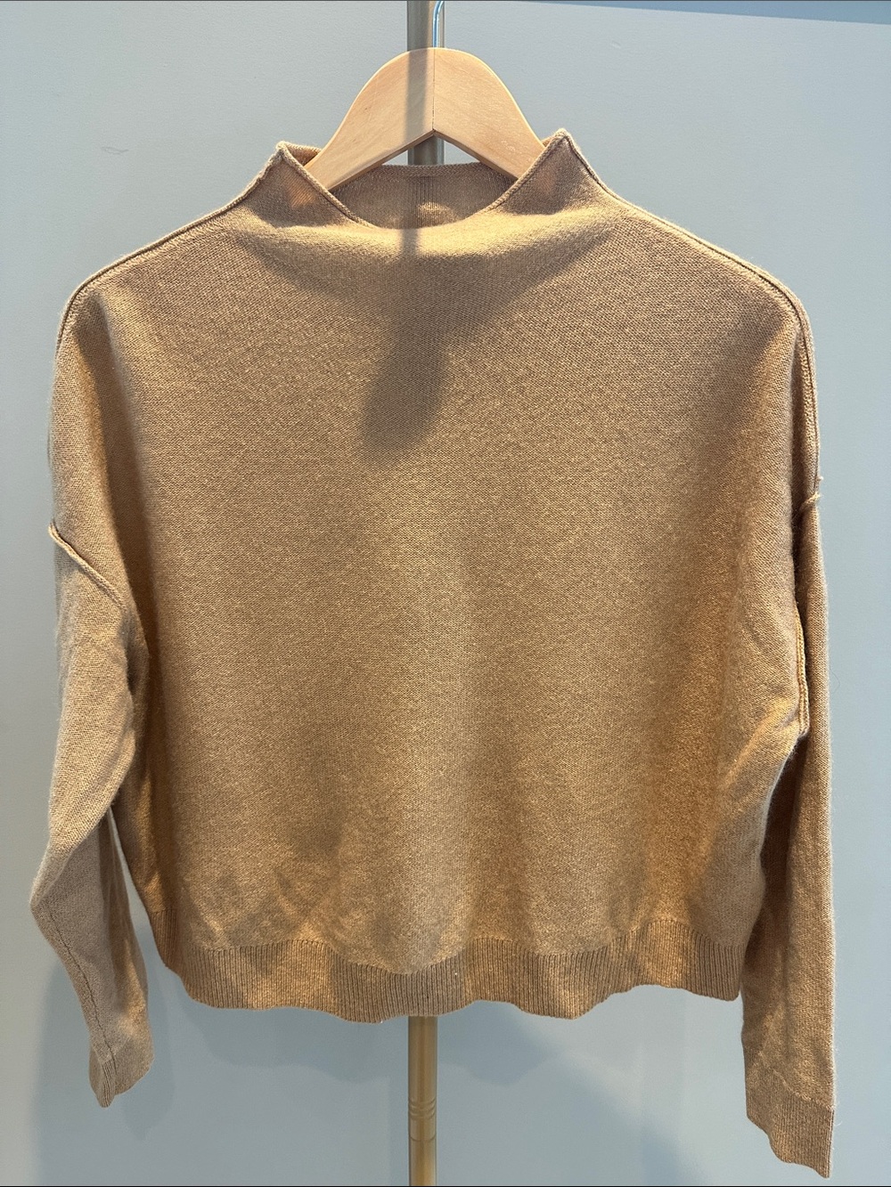 Pilcro Anthropologie Cashmere Sweater Camel Tan Relaxed Knit